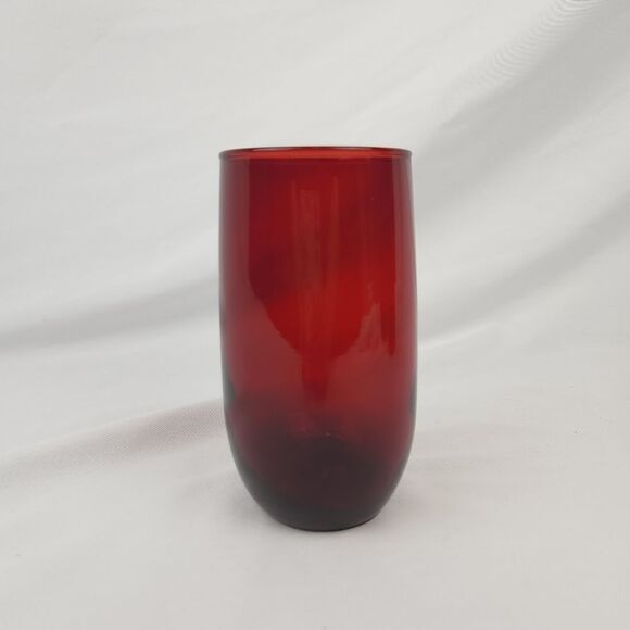 Vintage Anchor Hocking Royal Ruby Red Depression Glass Drinking Tumbler Set of 3 - Picture 2 of 8